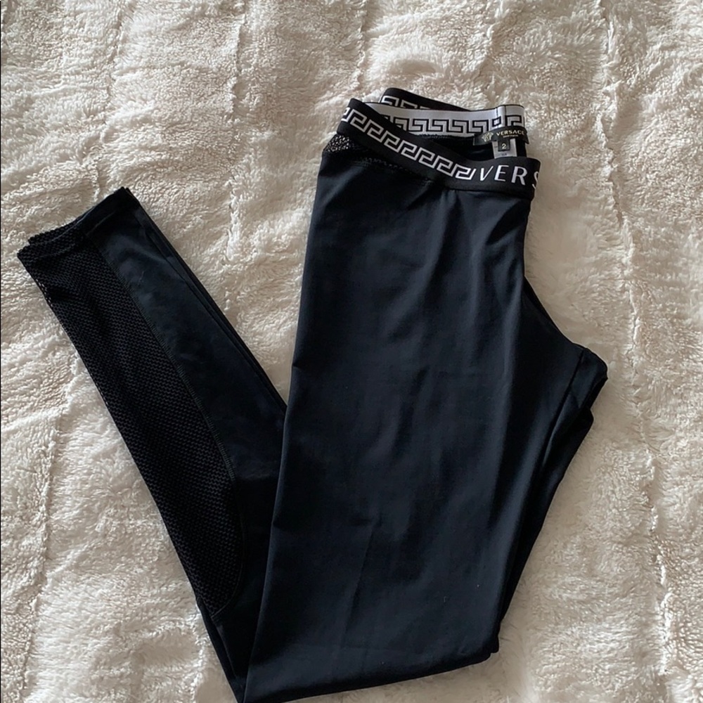 Versace Mesh Logo Leggings - Picture 3 of 5
